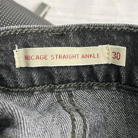 Levi's Denim Shorts Womens 30 Black Premium Ribcage High Rise Button Fly Cut Off - Picture 8 of 8